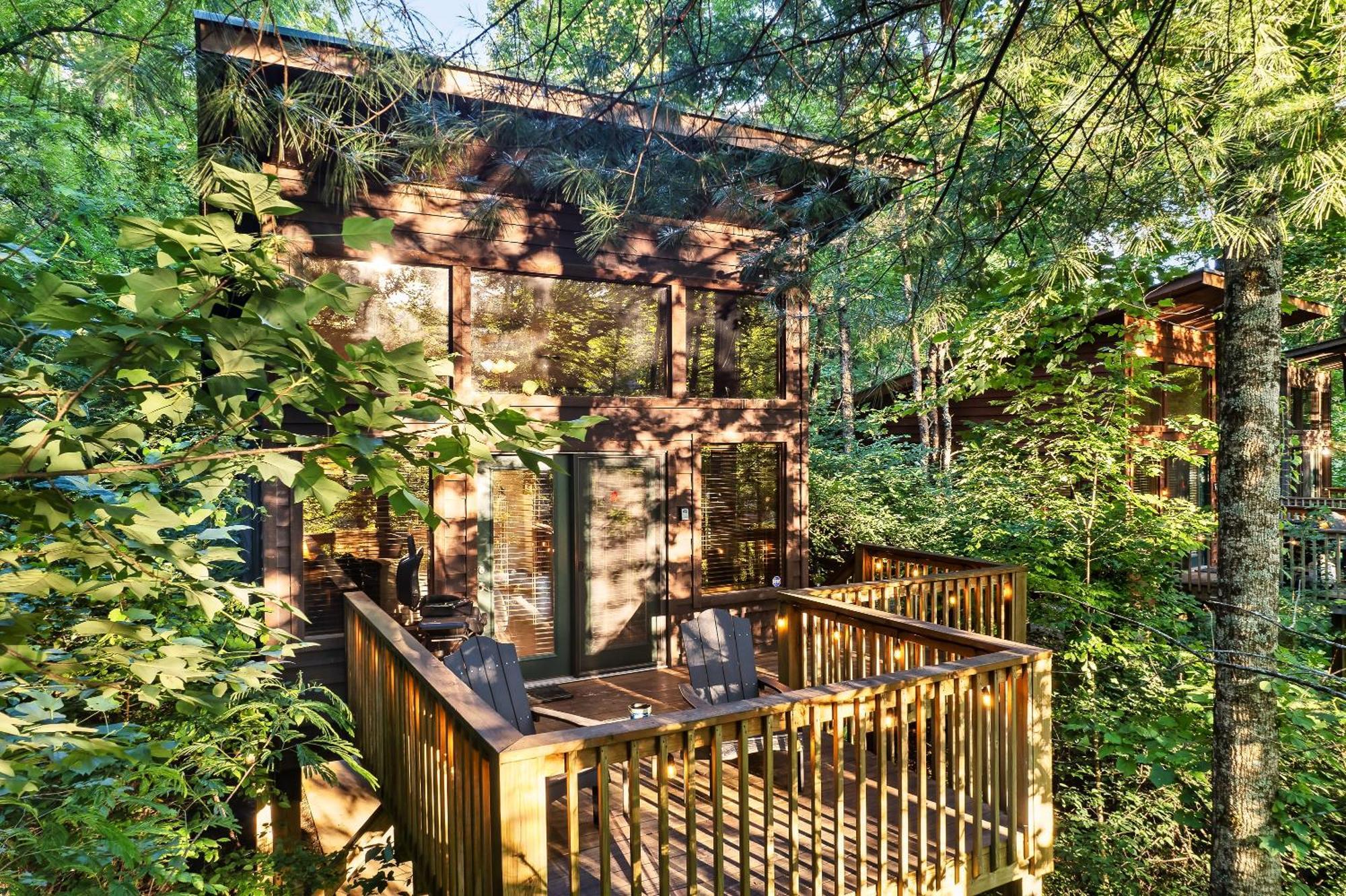 Rivers Edge Treehouses Робинсвил Екстериор снимка